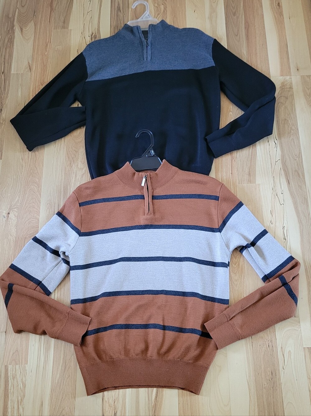 Boys' Striped Quarter-Zip Sweater Bundle